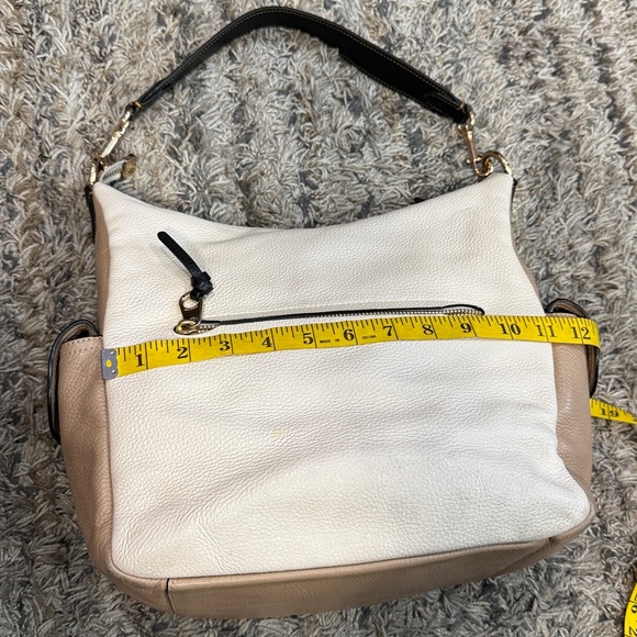 Coach Black Tan cream Leather Bag - Picture 10 of 13
